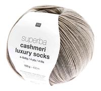 Rico Design Superba Cashmeri Luxury Socks 4fädig Hellgrau