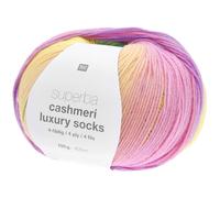 Rico Design Superba Cashmeri Luxury Socks 4fädig Rainbow