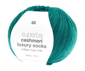 Rico Design Superba Cashmeri Luxury Socks 4fädig Türkis