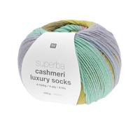 Rico Design Superba Cashmeri Luxus-Socken, 4-fädig, 100 g, weich und luxuriös, für Ihre Füße. Farbe: mehrfarbig (020 - Ethno)