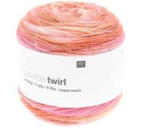 Rico Design Superba Twirl | Sockenwolle 4fädig mit Farbverlauf | Sockengarn zum Stricken für zwei unterschiedliche Socken | 100g (03)