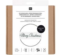 RICO-Design tap Stickpackung Gezählter Kreuzstich, Band Schriftzug 'Frohe Weihnachten'