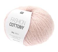 Rico Design Wolle Fashion Cottony | Sommerwolle zum Häkeln und Stricken | weiches leichtes Baumwollmischgarn mit 85% Baumwolle (15 puder)