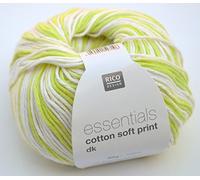 Rico essentials cotton soft print dk Fb. 09 - zitrone mix Baumwollgarn mit Farbverlauf zum Stricken und Häkeln