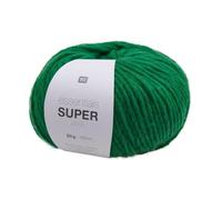 Rico Essentials Super Aran, dicke Wolle Nadelstärke 5, Dochtgarn zum Stricken und Häkeln, 50g 100m (13 grün)