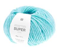 Rico Essentials Super Aran, dicke Wolle Nadelstärke 5, Dochtgarn zum Stricken und Häkeln, 50g 100m (18 türkis)