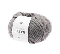 Rico essentials Super Chunky Wolle 50g ~ 80m, Farbe 12 stein grau, dicke Wolle Stricken Häkeln Nadelstärke 7 mm