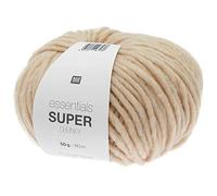 Rico essentials Super Chunky Wolle 50g ~ 80m, Farbe 16 natur, dicke Wolle Stricken Häkeln Nadelstärke 7 mm