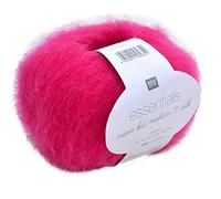Rico Essentials Super Kid Mohair loves Silk, Fb. 021 - pink, Lacegarn aus Super Kid Mohair & Seide zum Stricken und Häkeln, Lacewolle Nadelstärke 4,5 mm