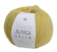 Rico Fashion Alpaca Dream, Farbe 25 pastell gelb, traumhaft weiche Mischung aus Merinowolle und Alpaka Wolle Nadelstärke 8 mm