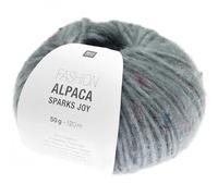 Rico Fashion Alpaca Sparks Joy Alpakawolle | Strickwolle Häkelwolle mit Alpaka Wolle Baumwolle | Strickgarn 50g 120m (06 blau)