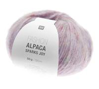 Rico Fashion Alpaca Sparks Joy Alpakawolle | Strickwolle Häkelwolle mit Alpaka Wolle Baumwolle | Strickgarn 50g 120m (04 flieder)