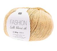 Rico Fashion Silk blend dk, edles Garn aus Seide und Baumwolle zum Stricken und Häkeln, Strickgarn, Häkelwolle Nadelstärke 5 mm, 45% Seide 45% Cotton 10% Polyamid (18)