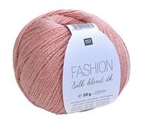 Rico Fashion Silk blend dk, edles Garn aus Seide und Baumwolle zum Stricken und Häkeln, Strickgarn, Häkelwolle Nadelstärke 5 mm, 45% Seide 45% Cotton 10% Polyamid (08)