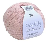 Rico Fashion Silk blend dk, edles Garn aus Seide und Baumwolle zum Stricken und Häkeln, Strickgarn, Häkelwolle Nadelstärke 5 mm, 45% Seide 45% Cotton 10% Polyamid (07)