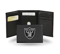 Rico Industries Besticktes Portemonnaie von NFL, dreifach gefaltet, Unisex Herren, RTR1702, Schwarz, einheitsgröße