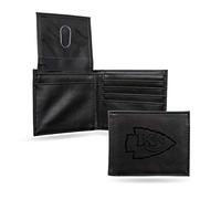Rico Industries Billfold Wallet mit Lasergravur, Kansas City Chiefs, Schwarz