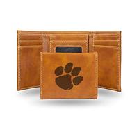 Rico Industries Clemson Tigers Geldbörse mit Lasergravur, dreifach gefaltet, Braun