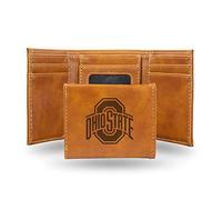 Rico Industries Fanshop NCAA Ohio State Buckeyes dreifach gefaltete Geldbörse, Lasergravur, Braun, 3.25 x 4