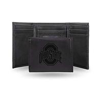 Rico Industries Geldbörse mit Lasergravur, dreifach gefaltet, Ohio State Buckeyes, Schwarz