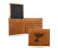 Rico Industries Geldbörse mit Lasergravur, St. Louis Blues, Braun