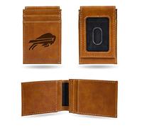 Rico Industries Geldbörse mit Lasergravur, Vordertasche, Buffalo Bills, 7 x 10,2 cm, Braun