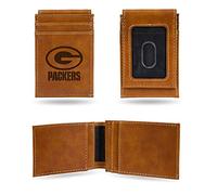 Rico Industries Green Bay Packers Geldbörse mit Lasergravur, Braun