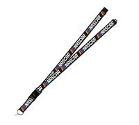 Rico Industries NASCAR Auto Racing Logo Schwarz 45,7 x 2,5 cm Premium Unisex Erwachsene Sicherheit Breakaway Lanyard