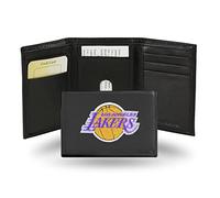 Rico Industries NBA bestickte Geldbörse aus Leder, dreifach gefaltet, Los Angeles Lakers, Team-Farbe, 8,3 x 10,8 cm