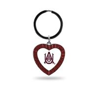 Rico Industries NCAA Alabama A&M Bulldogs NCAA Schl sselanh nger mit Strasssteinen in Herzform, kastanienbraun, 7,6 cm lang