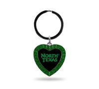 Rico Industries NCAA North Texas Mean Green NCAA Strass-Schl sselanh nger in Herzform, gr n, 7,6 cm lang