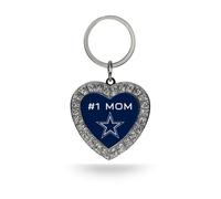 Rico Industries NFL Dallas Cowboys Bling #1 MOM Herz-Schl sselanh nger mit Strasssteinen, 8,9 x 3,8 cm