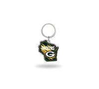 Rico Industries NFL Green Bay Packers State Shape Schlüsselanhänger, 5,1 x 7,6 cm