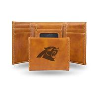 Rico Industries NFL Laser Engraved Trifold Wallet, Carolina Panthers