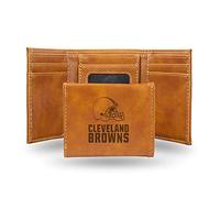 Rico Industries NFL Laser Engraved Trifold Wallet, Cleveland Browns