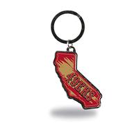 Rico Industries NFL San Francisco 49ers State Shape Schlüsselanhänger, 5,1 x 7,6 cm
