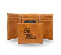 Rico Industries Unisex-Erwachsene NCAA Mississippi Ole Miss Rebels Geldbörse mit Lasergravur, dreifach gefaltet, Braun, 5.75 x 7-inches
