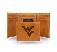 Rico Industries Unisex-Erwachsene NCAA West Virginia Mountaineers Geldbörse mit Lasergravur, dreifach gefaltet, Braun, 5.75 x 7-inches