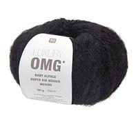 Rico Luxury OMG * 12, Wolle aus Baby Alpaka, Super Kid Mohair und Merino zum Stricken oder Häkeln, 50 g ~ 150 m