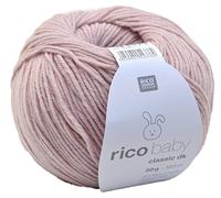 Rico Wolle Baby Classic dk, Babywolle weich und pflegeleicht zum Stricken oder Häkeln, 50% Polyamid, 50% Polyacryl, 50g 165m, Nadelstärke 3,5-4 mm (052 orchidee)
