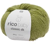 Rico Wolle Baby Classic dk, Babywolle weich und pflegeleicht zum Stricken oder Häkeln, 50% Polyamid, 50% Polyacryl, 50g 165m, Nadelstärke 3,5-4 mm (078 pistazie)