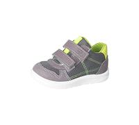 RICOSTA Baby Jungen Low-Top Sneaker SAM,Kinder Lauflernschuhe,WMS:Mittel,vegan,Turnschuhe,Laufschuhe,Klettschuhe,Graphit/Neongelb (450),23 EU