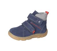 RICOSTA Baby Jungen Stiefel Sky,Kinder Lauflernschuhe,WMS:Mittel,Barfuß-Schuh,Klettstiefel,Booties,Leder,Nautic/grau (170),23 EU