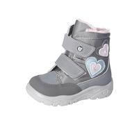 RICOSTA Baby Mädchen Winterstiefel Maddi,Kinder Lauflernschuhe,WMS:Mittel,lose Einlage,Sympatex,Blinklicht,Graphit/Patina (450),21 EU