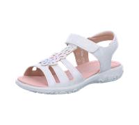 RICOSTA Mädchen Sandalen Celina, Kinder Sommerschuhe, Weite: Mittel, offene Schuhe, Strandschuhe, Sandaletten, Klettverschluss, Bianco (810), 31 EU