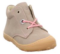 RICOSTA Mädchen Stiefel CORY, Kinder Lauflernschuhe, Weite: Mittel, lose Einlage, terracare, leder, schnürstiefel, booties, kies/rosa (670), 24 EU