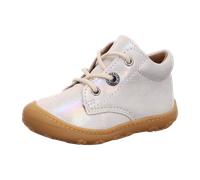 RICOSTA Mädchen Stiefel DOTS, Baby und Kleinkinder Lauflernschuhe, Weite: Mittel, lose Einlage, schnürstiefel, Booties, Leder, Bianco (820), 19 EU