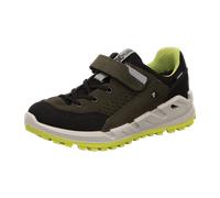 Sneaker RICOSTA "Trailer WMS: normal", Kinder, Gr. 39, schwarz (olivgrün, schwarz), Veloursleder, Textil, kontrastfarbene Details, casual, Schuhe, Klettschuh mit herausnehmbarer Sohle, Größenschablone