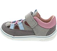RICOSTA Mädchen Kletthalbschuhe IVO, Kinder Halbschuhe, Weite: MITTEL, waschbar,Barfuß-Schuh, freizeitschuhe, hellgrau/graphit/mallow (450), 28 EU