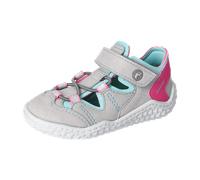 Barfußschuh RICOSTA "Jeff WMS: normal", Kinder, Gr. 29, grün (hellgrau, mint), Lederimitat, Textil, kontrastfarbene Details, Schuhe Barfußschuh, Barfußschuh mit Gummizug u. Klett, Größenschablone zum